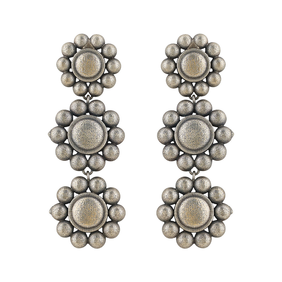 Teejh Saanjhi Silver Oxidised Earrings