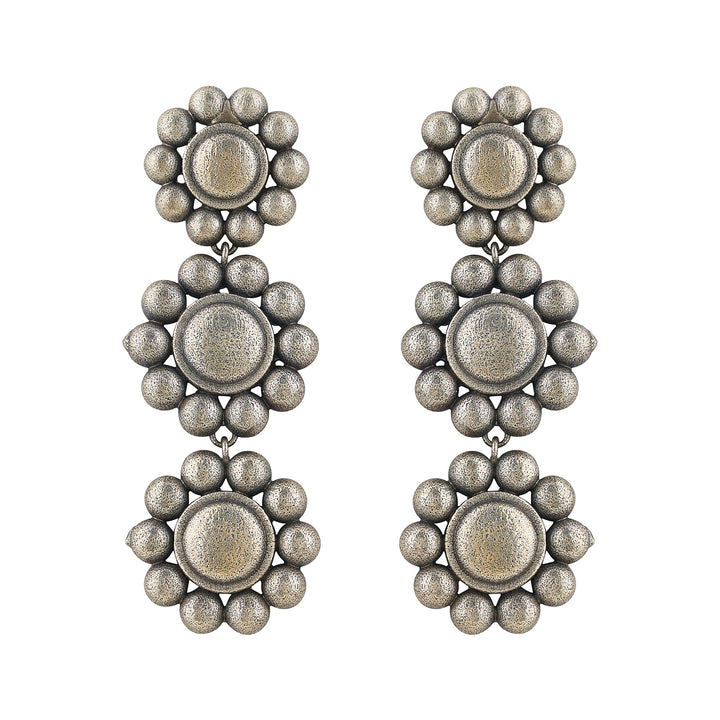 Teejh Saanjhi Silver Oxidised Earrings