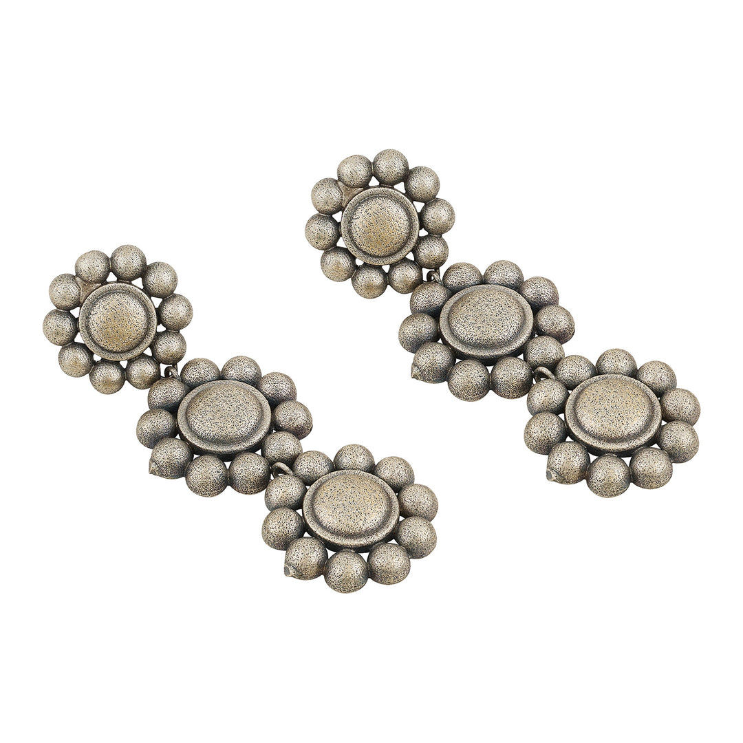 Teejh Saanjhi Silver Oxidised Earrings