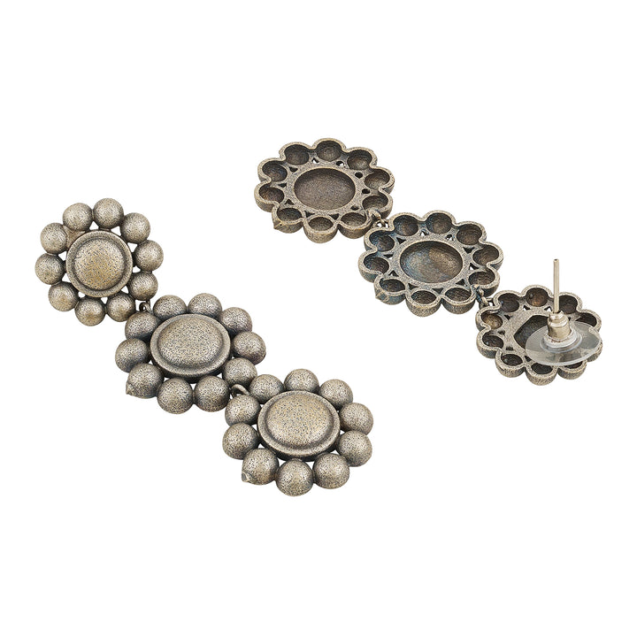 Teejh Saanjhi Silver Oxidised Earrings