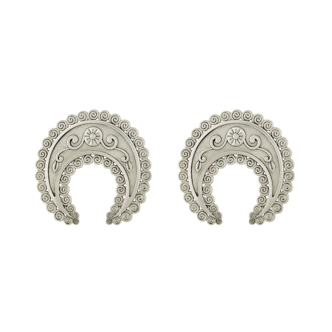 Teejh Iraayah Silver Oxidised Earrings