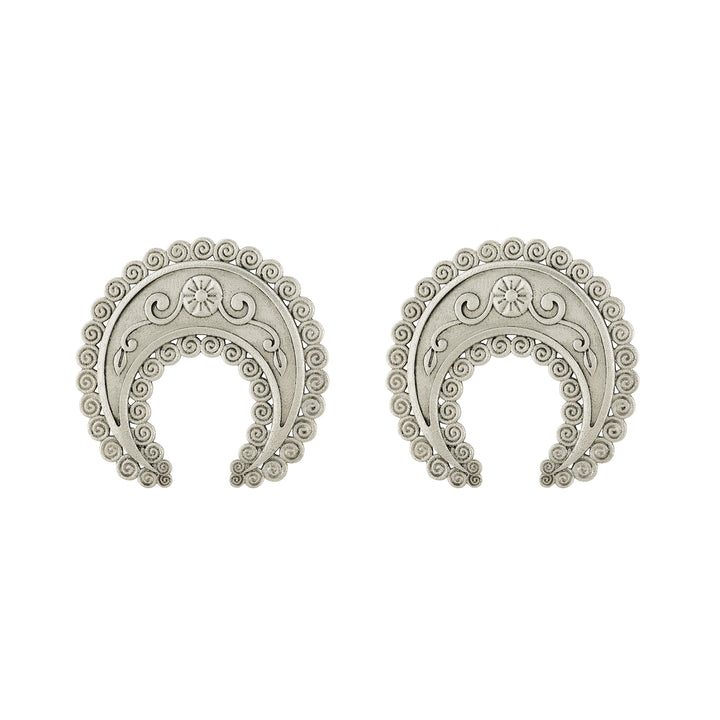 Teejh Iraayah Silver Oxidised Earrings