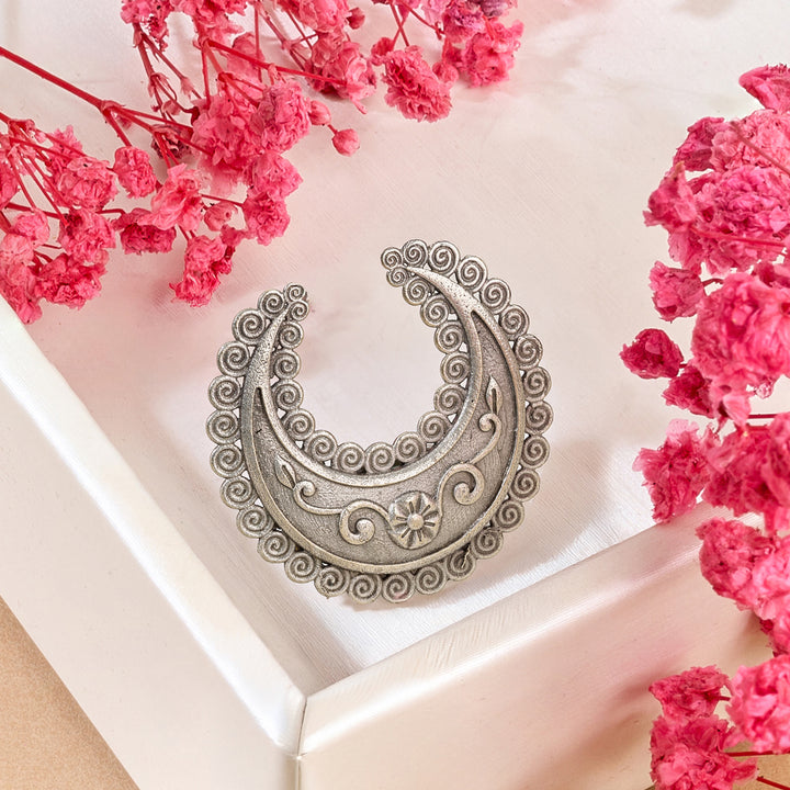 Teejh Zivaani Silver Oxidised Ring