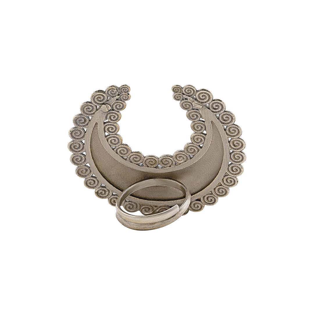 Teejh Zivaani Silver Oxidised Ring