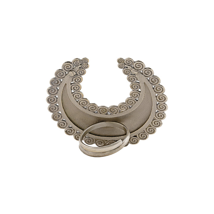 Teejh Zivaani Silver Oxidised Ring