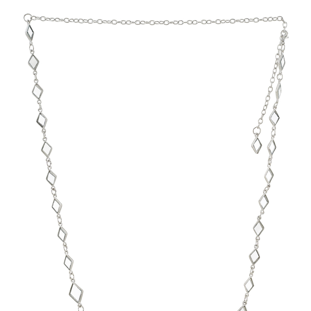 Teejh Rosha Silver Oxidised Waist Belt