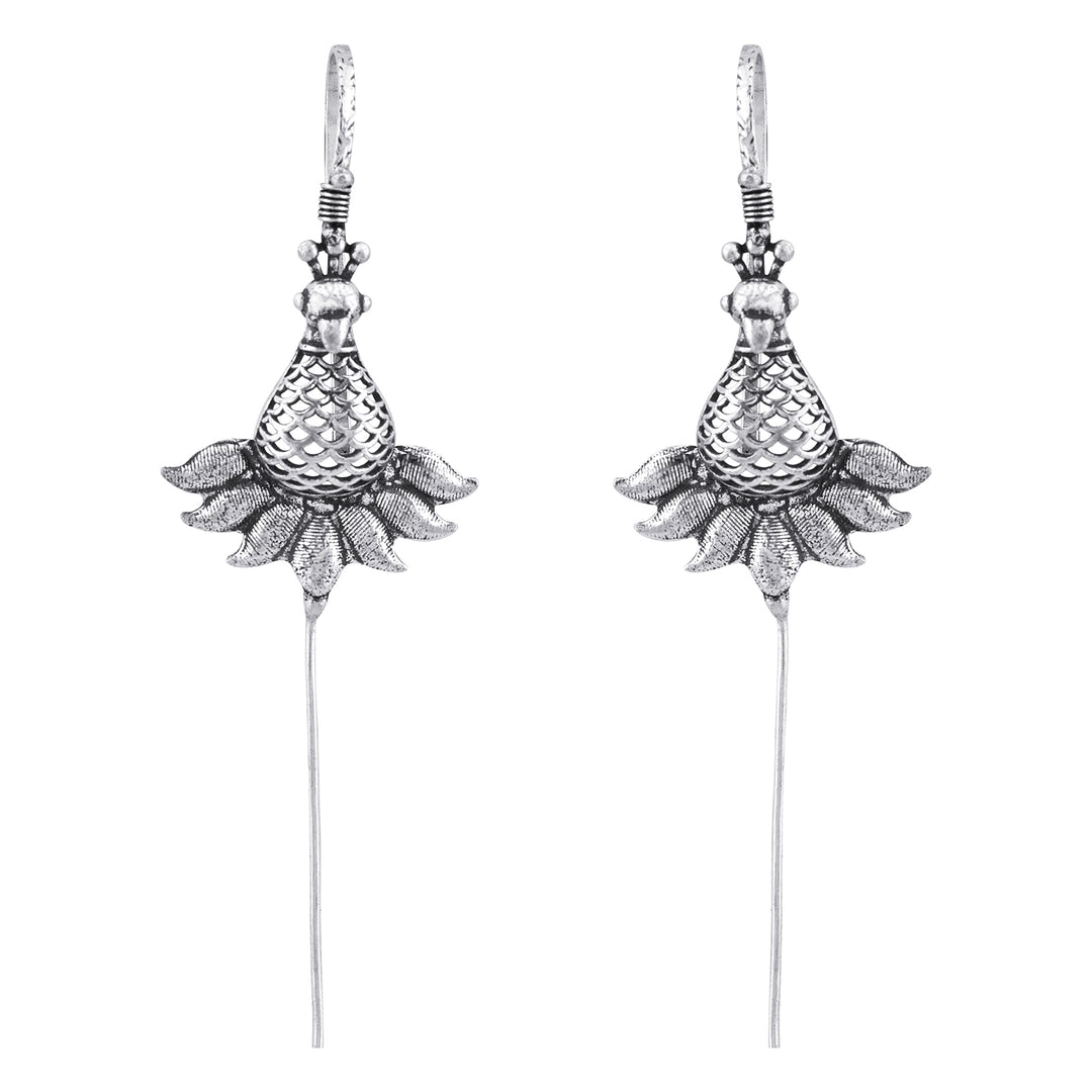Zaiyana Silver Oxidised Earpin