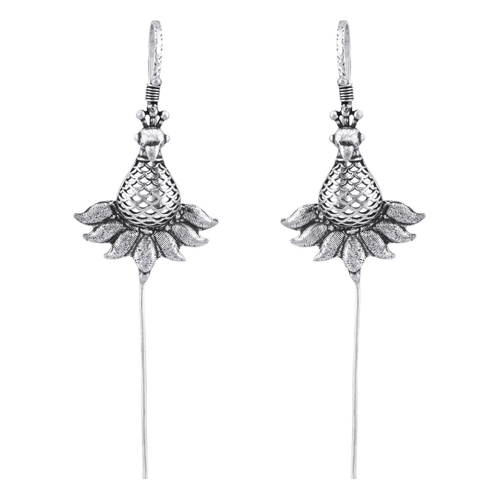 Zaiyana Silver Oxidised Earpin
