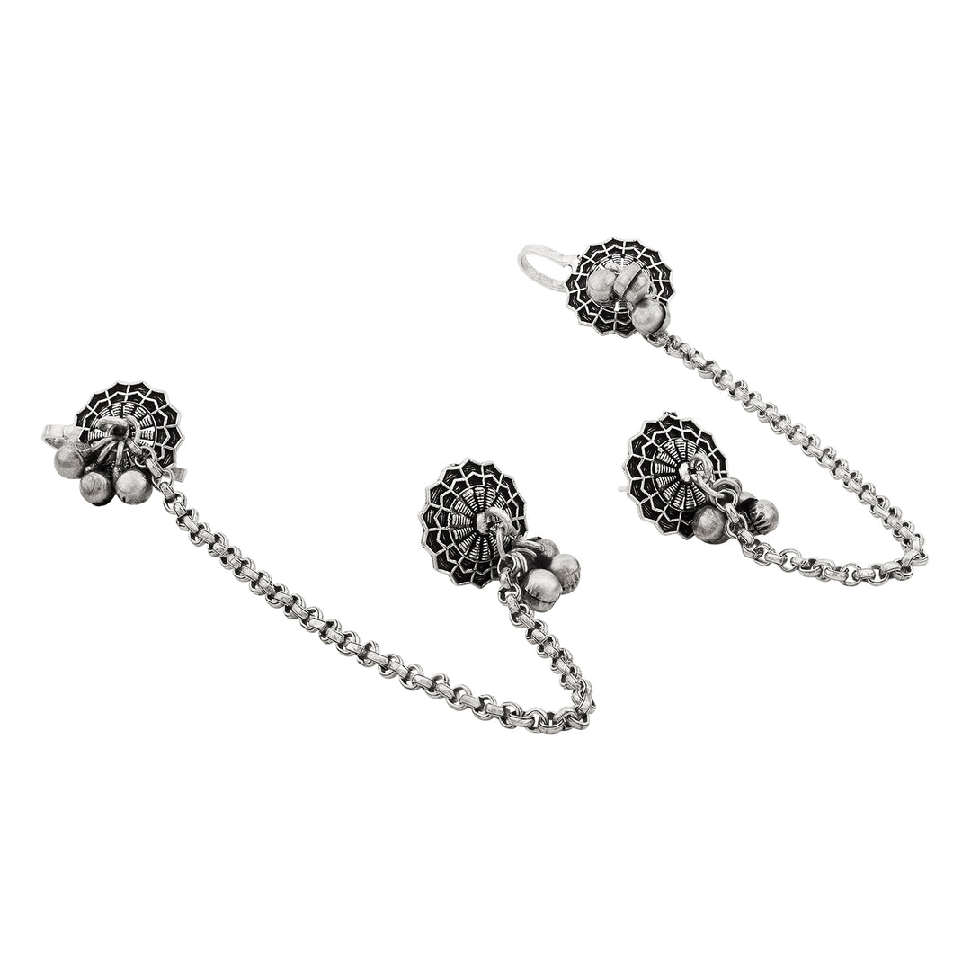 Ayanna Silver Oxidised Earcuff