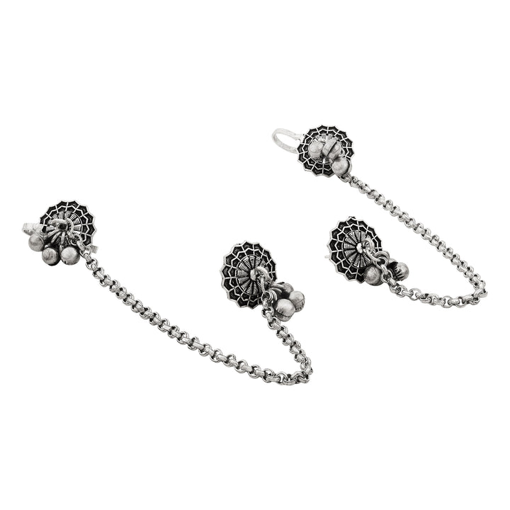 Ayanna Silver Oxidised Earcuff