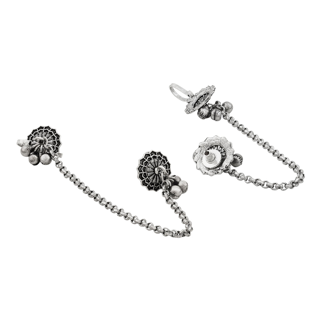 Ayanna Silver Oxidised Earcuff