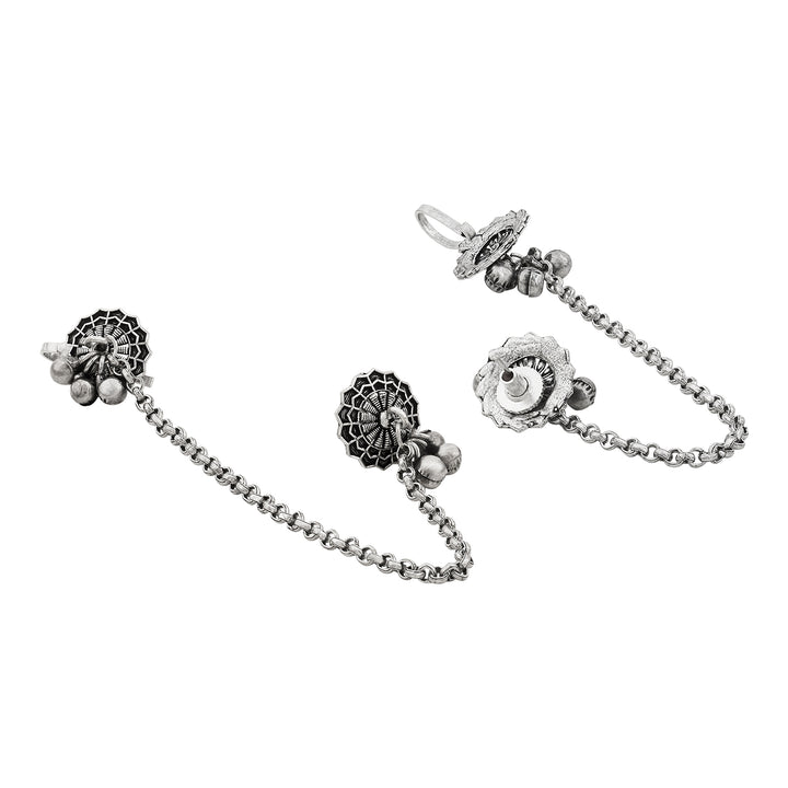 Ayanna Silver Oxidised Earcuff