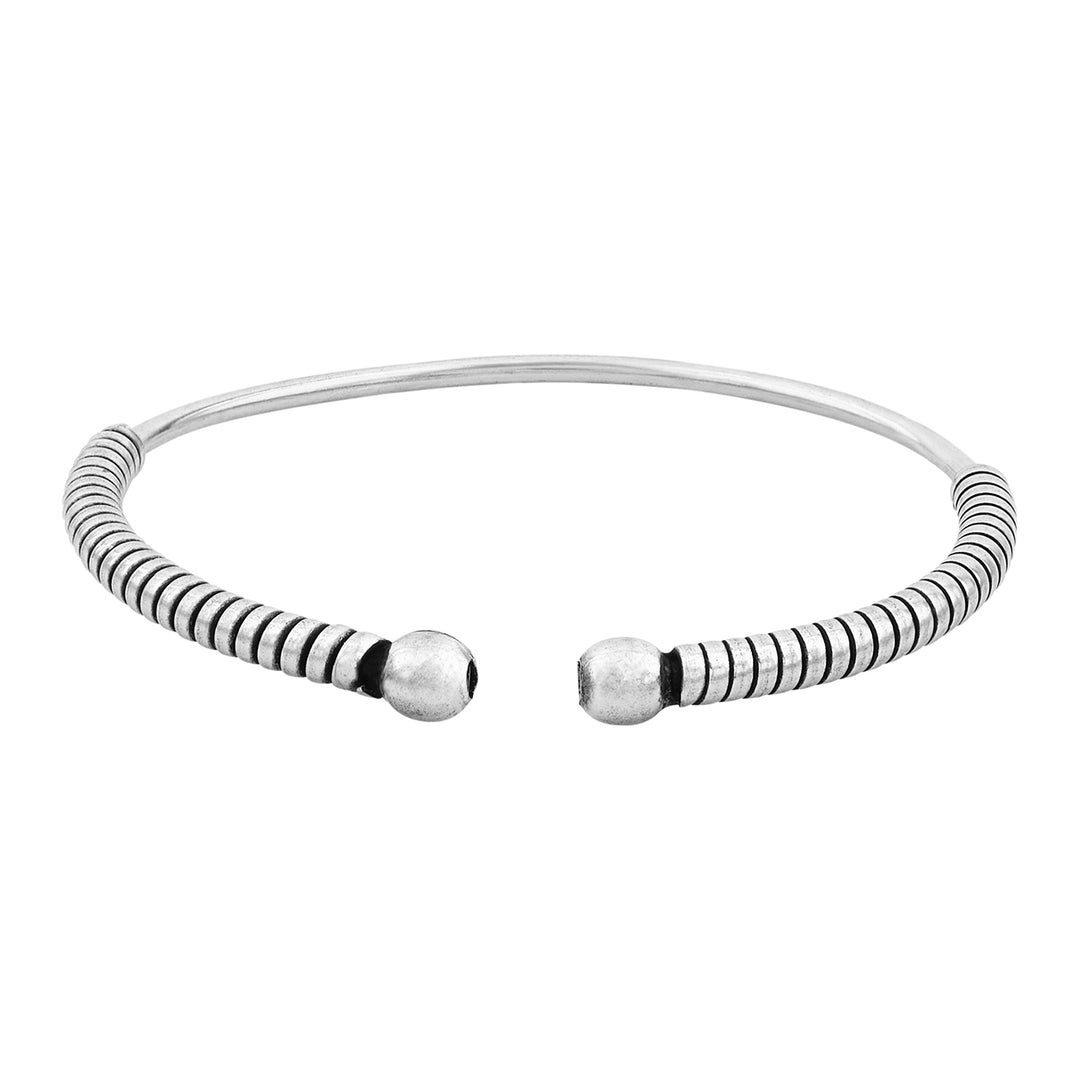 Pavni Silver Oxidised Bracelet