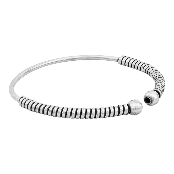 Pavni Silver Oxidised Bracelet