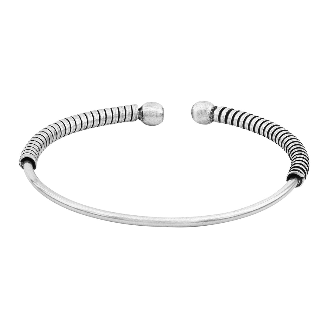 Pavni Silver Oxidised Bracelet