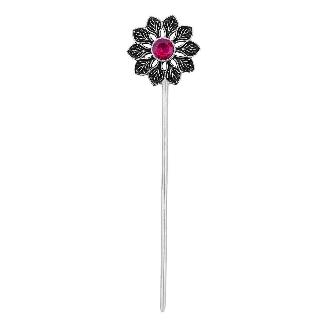 Rasika Silver Oxidised Hairpin