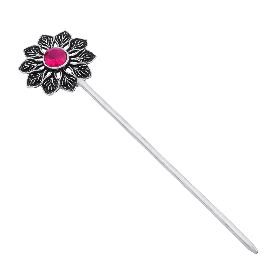 Rasika Silver Oxidised Hairpin