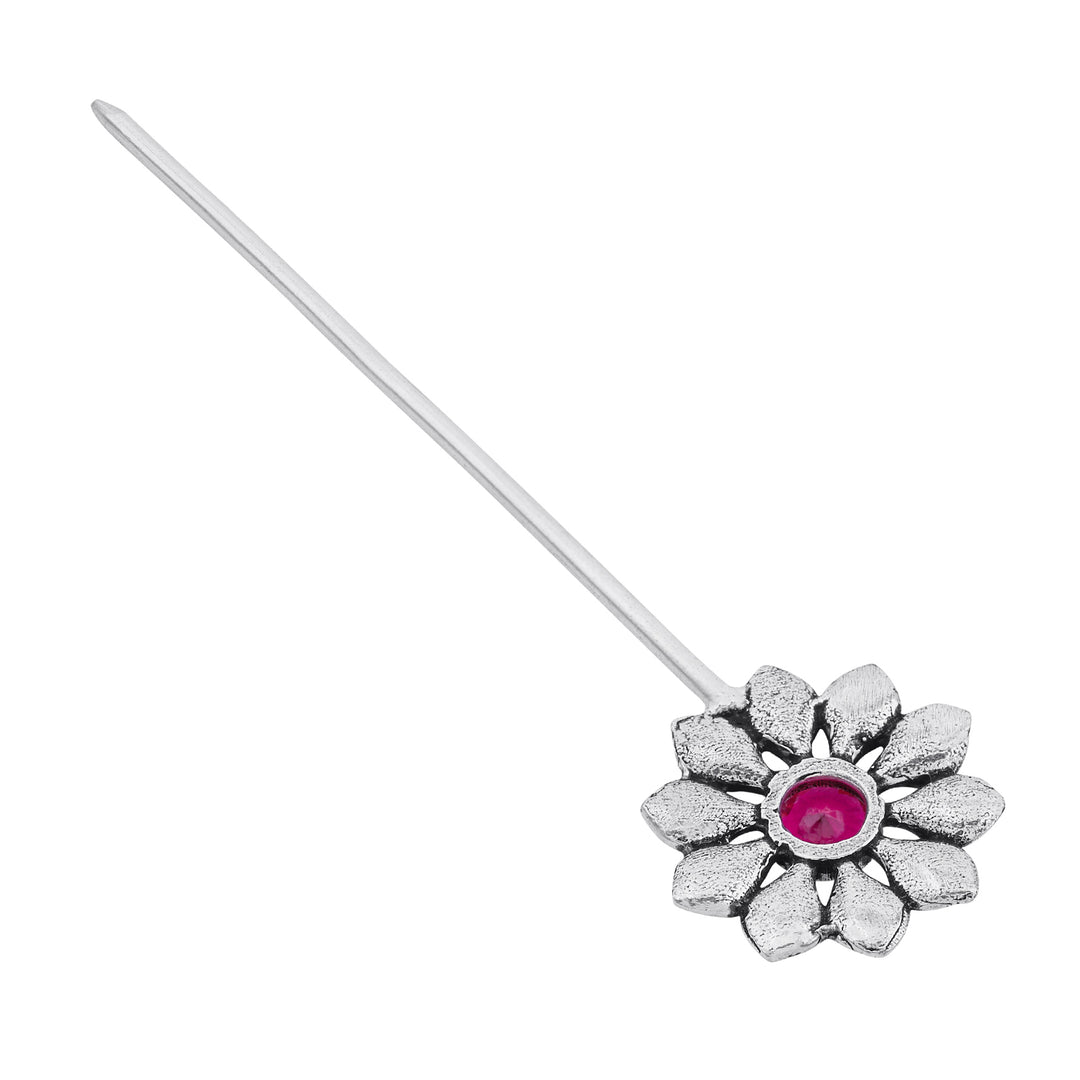 Rasika Silver Oxidised Hairpin