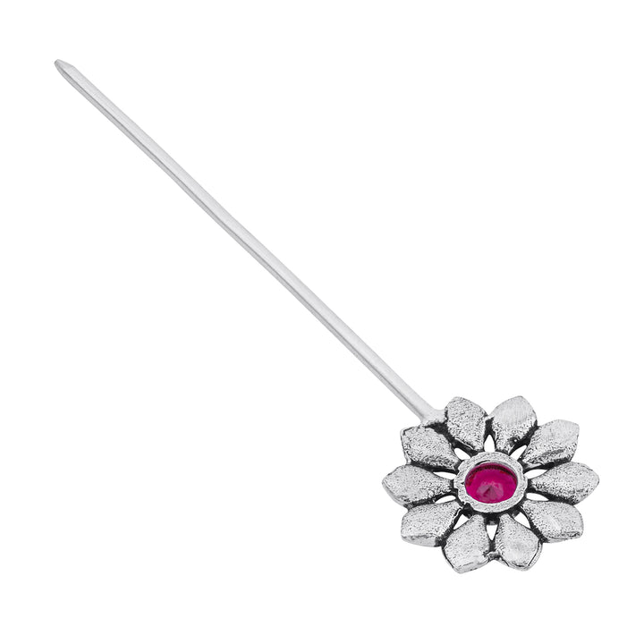 Rasika Silver Oxidised Hairpin