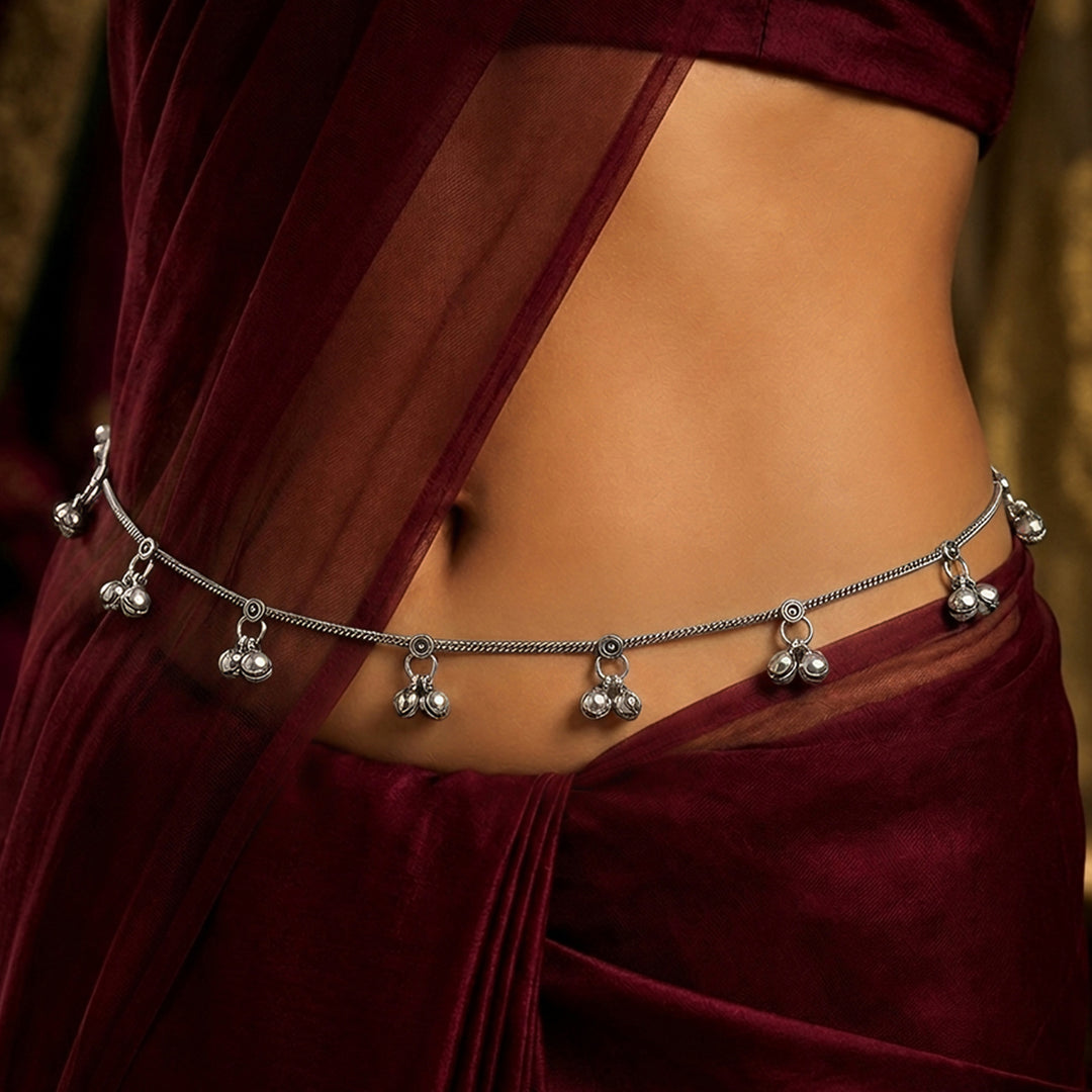 Aivee Silver Oxidised Kamarbandh