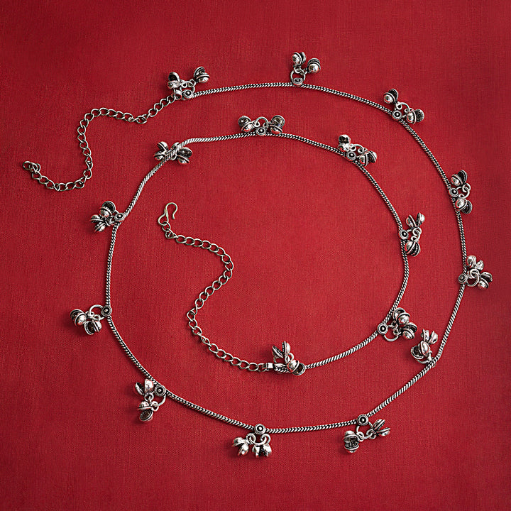 Aivee Silver Oxidised Kamarbandh