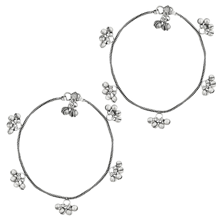 Nyska Silver Oxidised Anklet