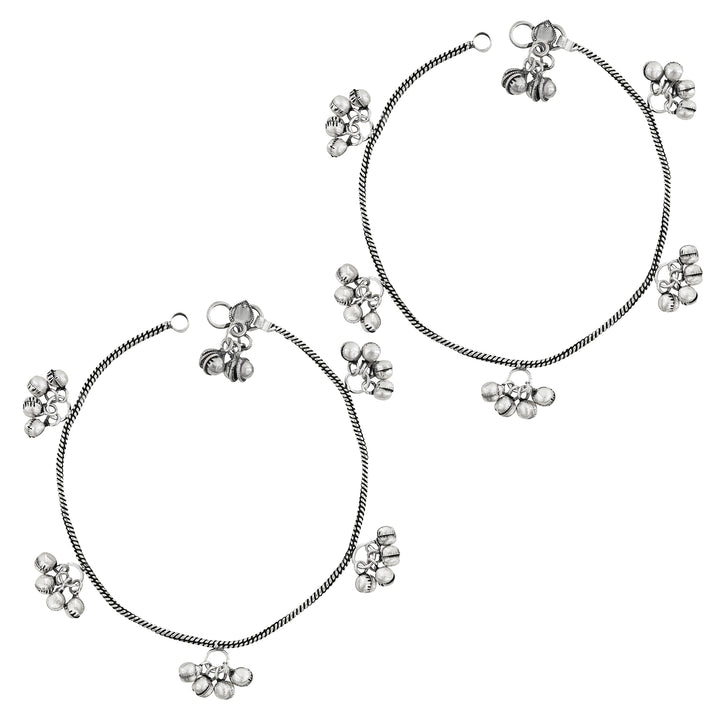 Nyska Silver Oxidised Anklet