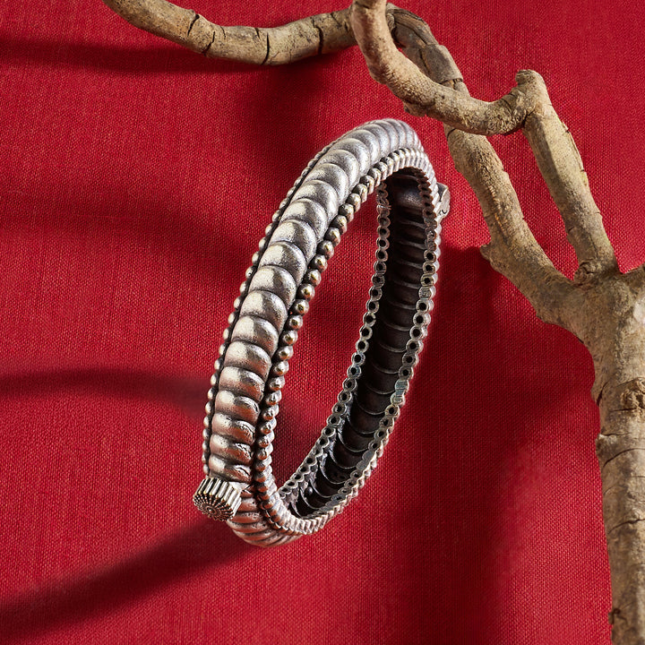 Taisha Silver Oxidised Bracelet