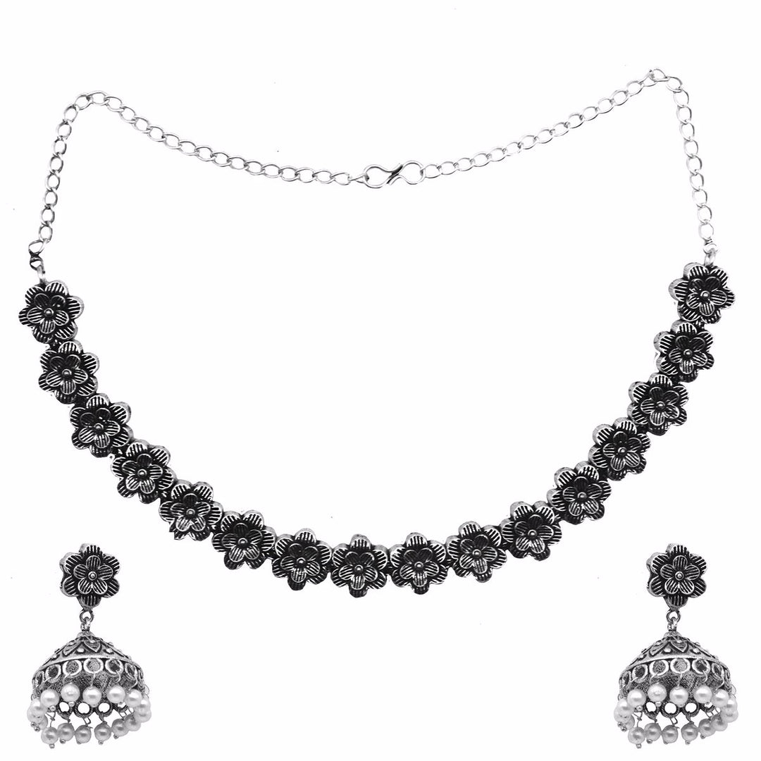 Teejh Ongole Oxidised Silver Jewellery Gift Set