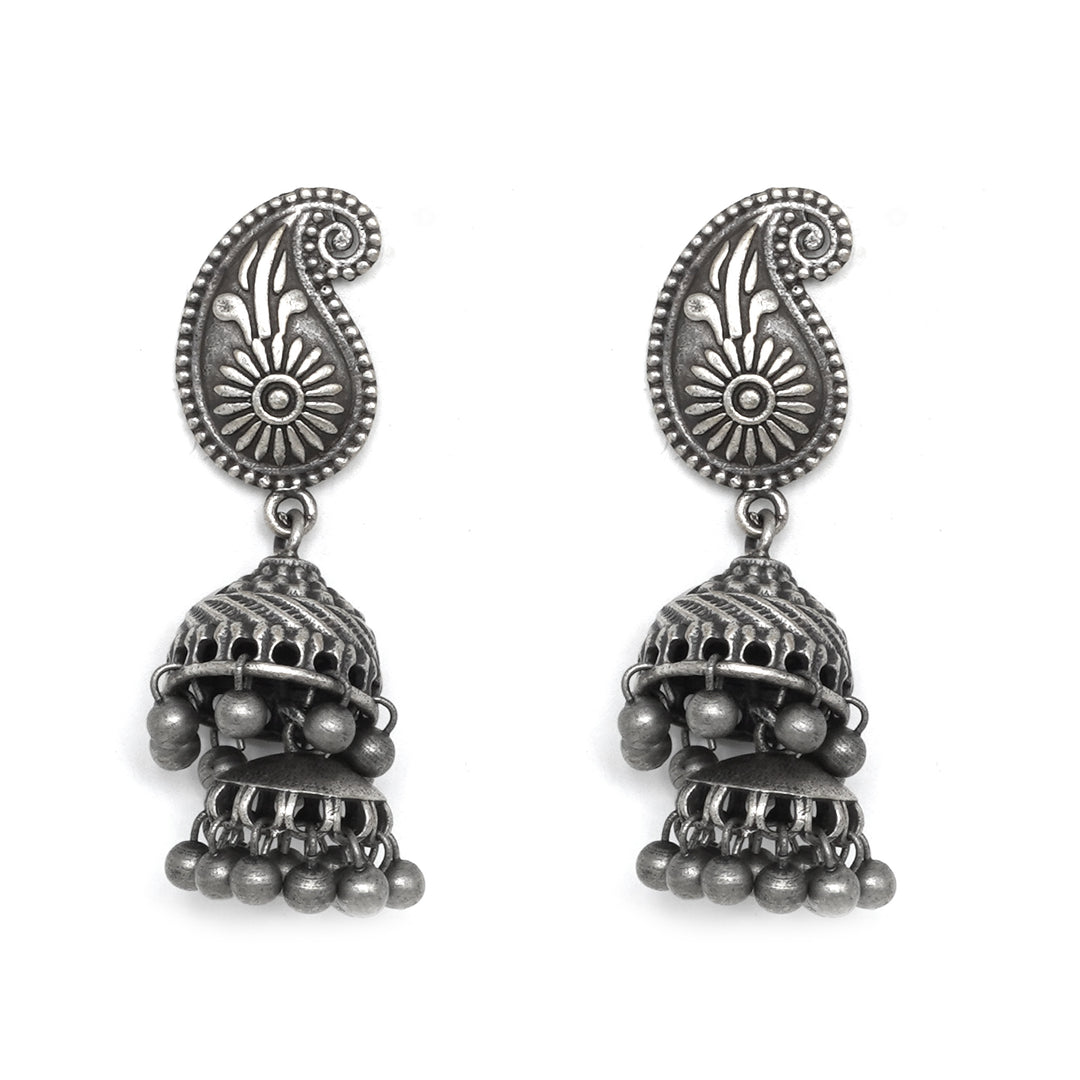 Teejh Dipika Silver Oxidised Jewelry Gift Set