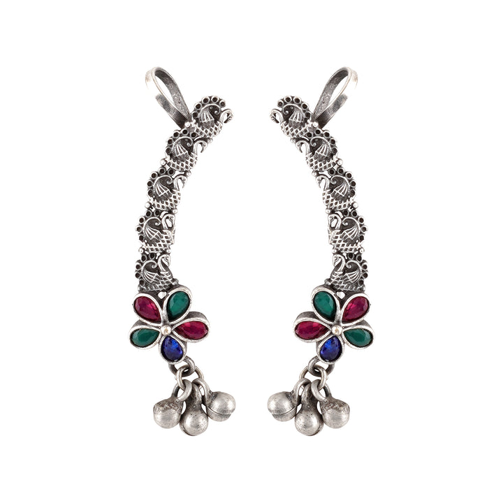 Teejh Gahez Multi-colored Silver Oxidised Earrings