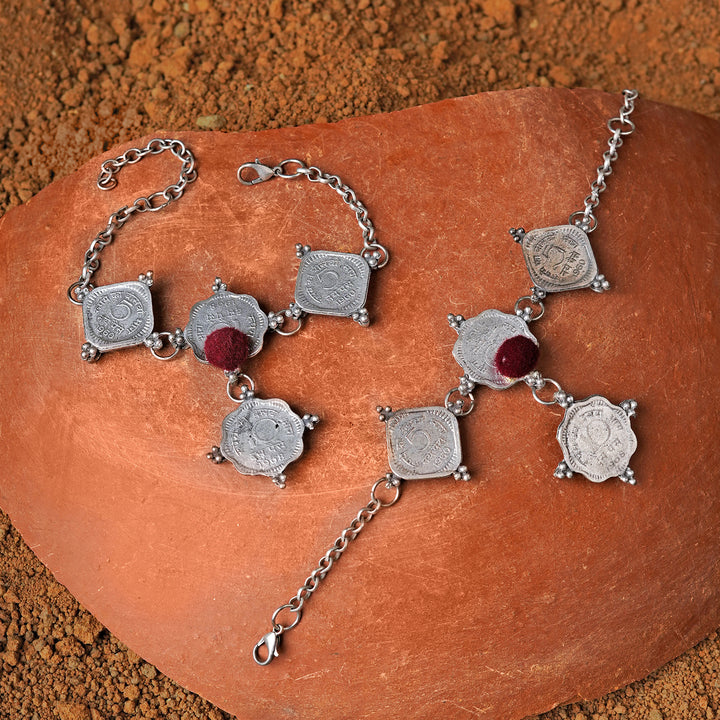 Teejh Manimudra Coin Anklet