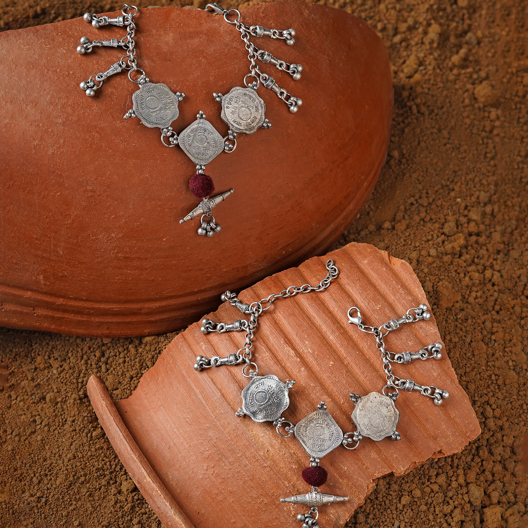 Teejh Satamana Coin Anklet