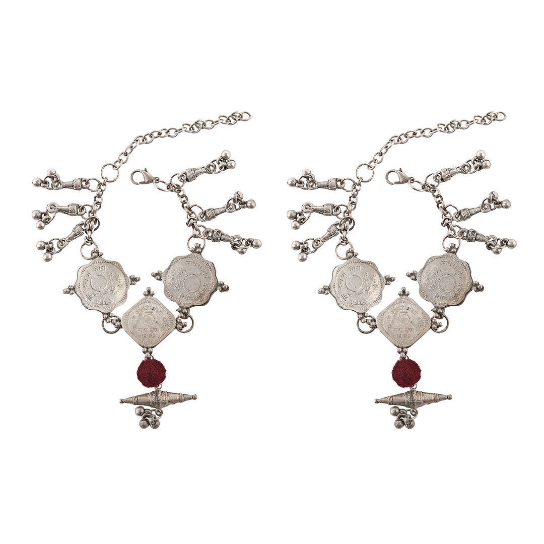 Teejh Satamana Coin Anklet