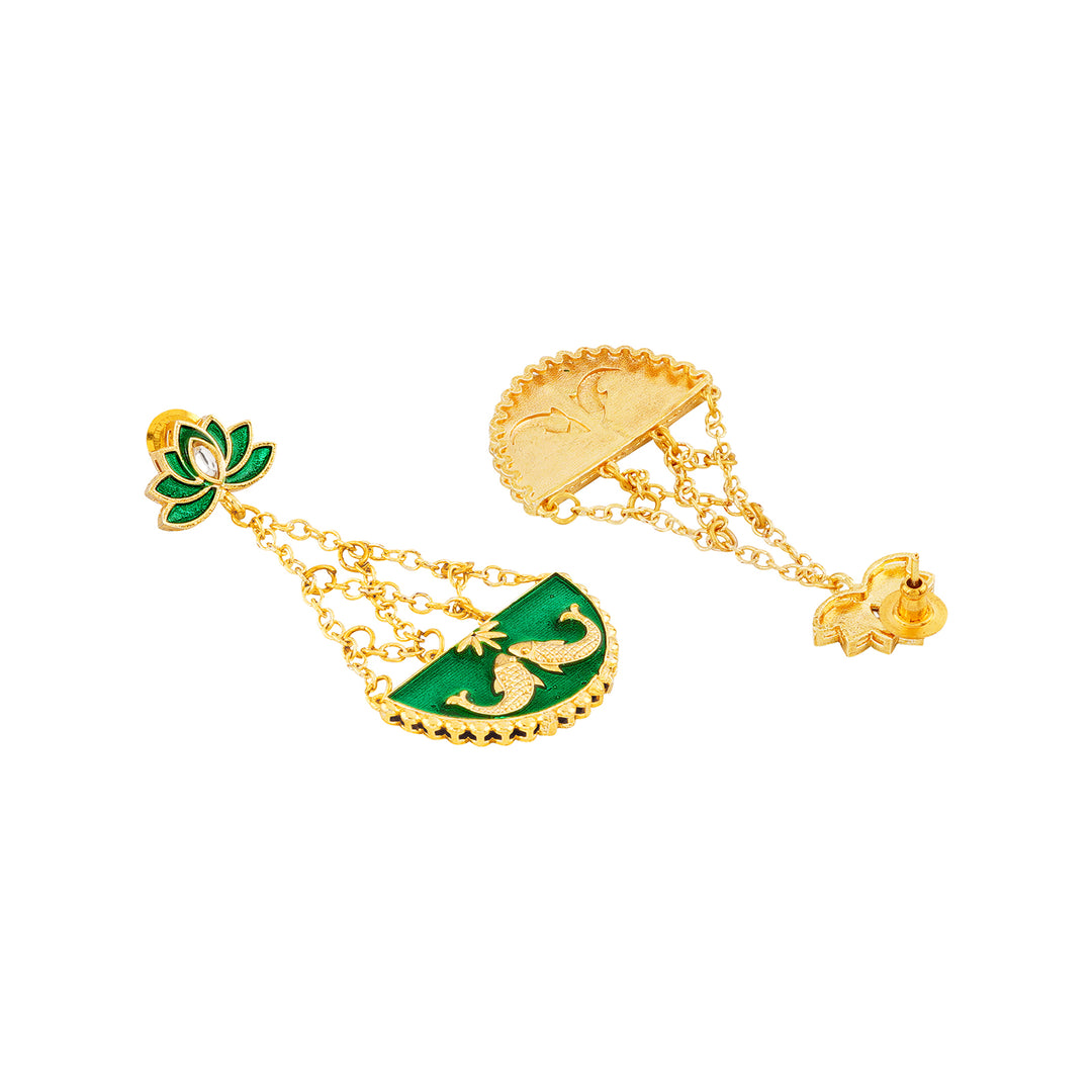 Manmarziyan Green Truck Art Earrings