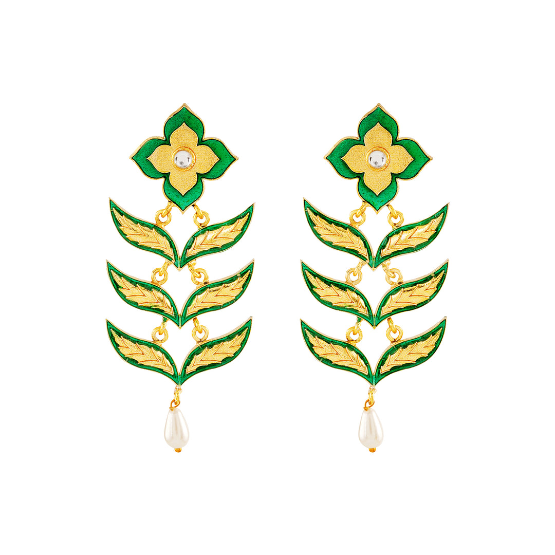 Not So Sati Savitri Green Truck Art Earrings