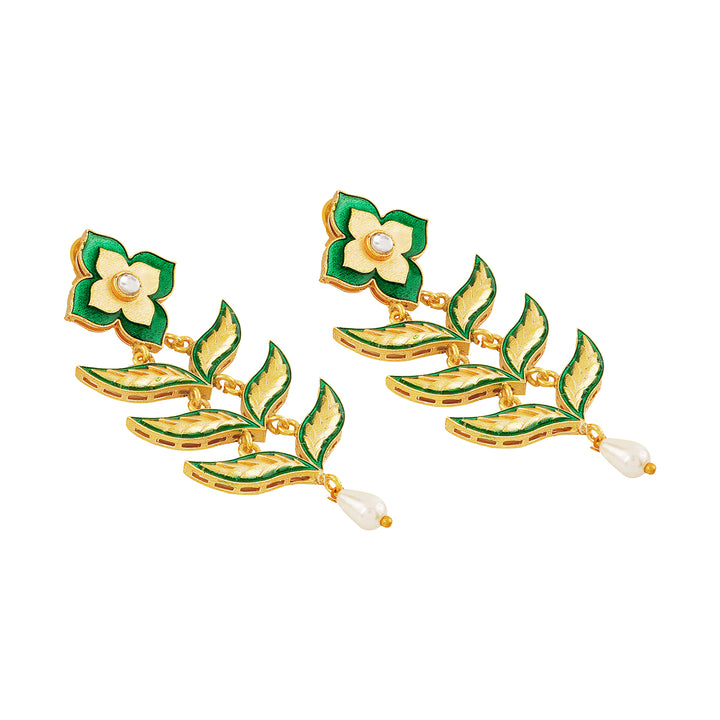 Not So Sati Savitri Green Truck Art Earrings