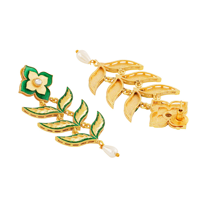 Not So Sati Savitri Green Truck Art Earrings
