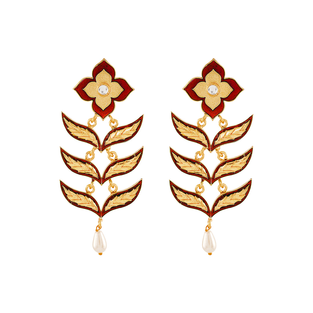Not So Sati Savitri Maroon Truck Art Earrings