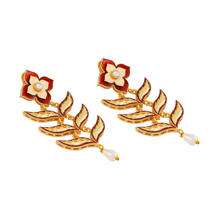 Not So Sati Savitri Maroon Truck Art Earrings