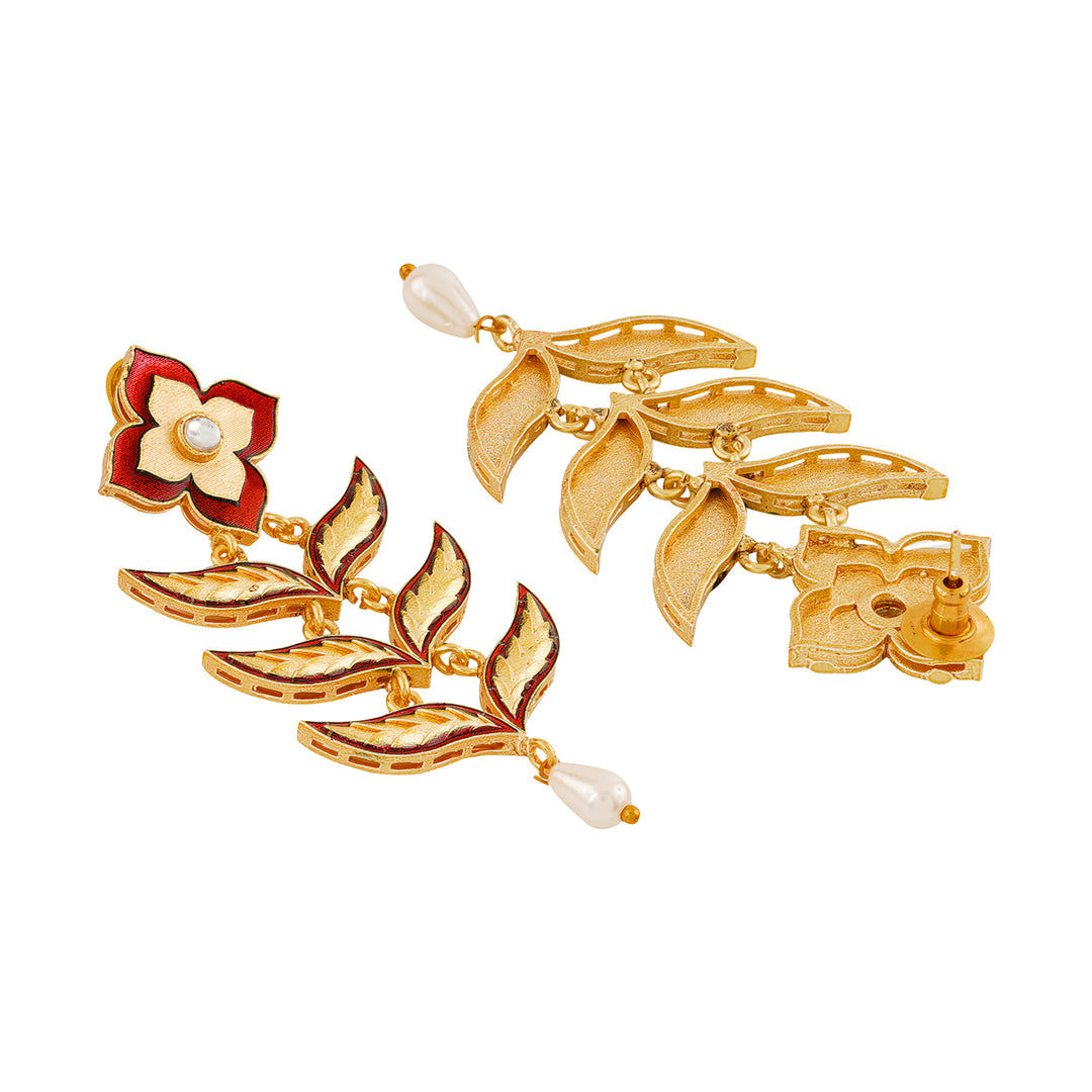 Not So Sati Savitri Maroon Truck Art Earrings