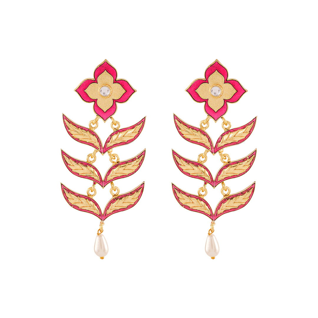 Not So Sati Savitri Fuschia Pink Truck Art Earrings