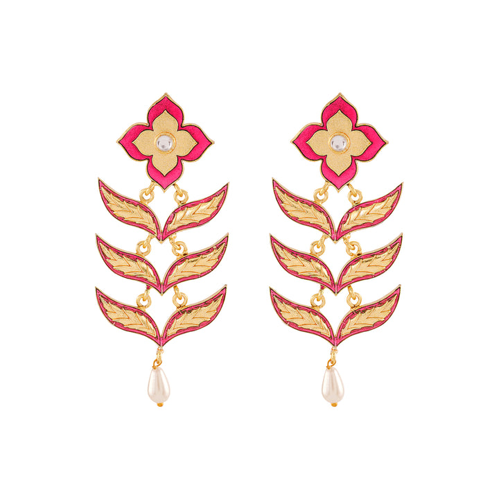 Not So Sati Savitri Fuschia Pink Truck Art Earrings