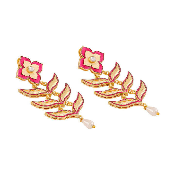 Not So Sati Savitri Fuschia Pink Truck Art Earrings