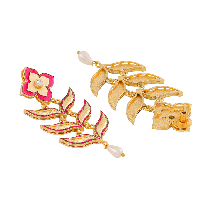 Not So Sati Savitri Fuschia Pink Truck Art Earrings