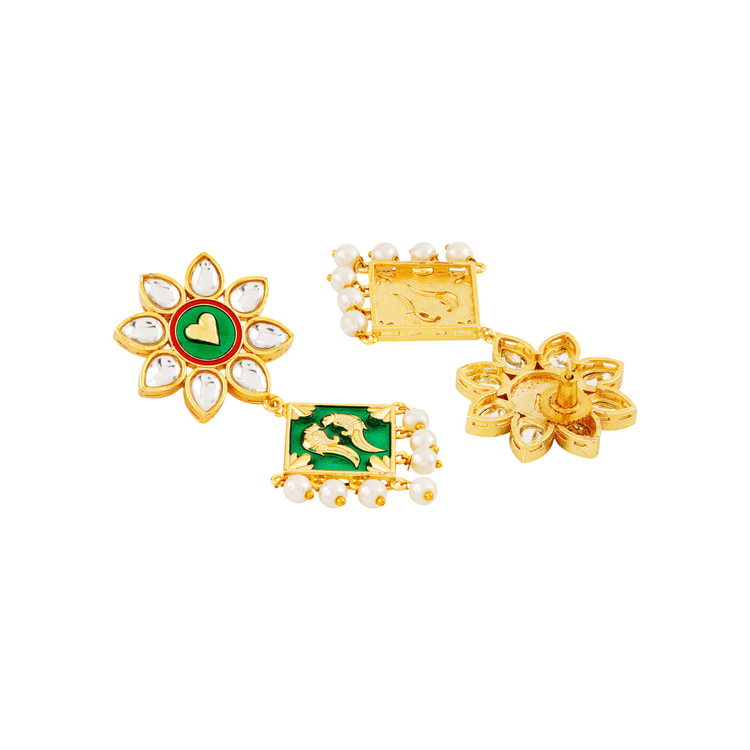 Laung Da Lashkara Dark Green Truck Art  Earrings