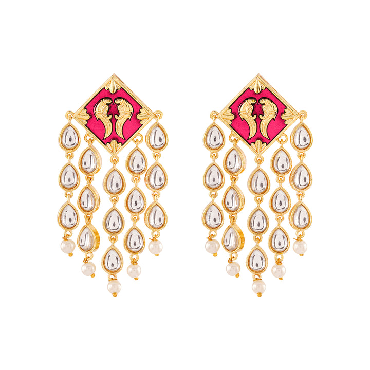 Ashoka Fuschia Pink Truck Art Earrings
