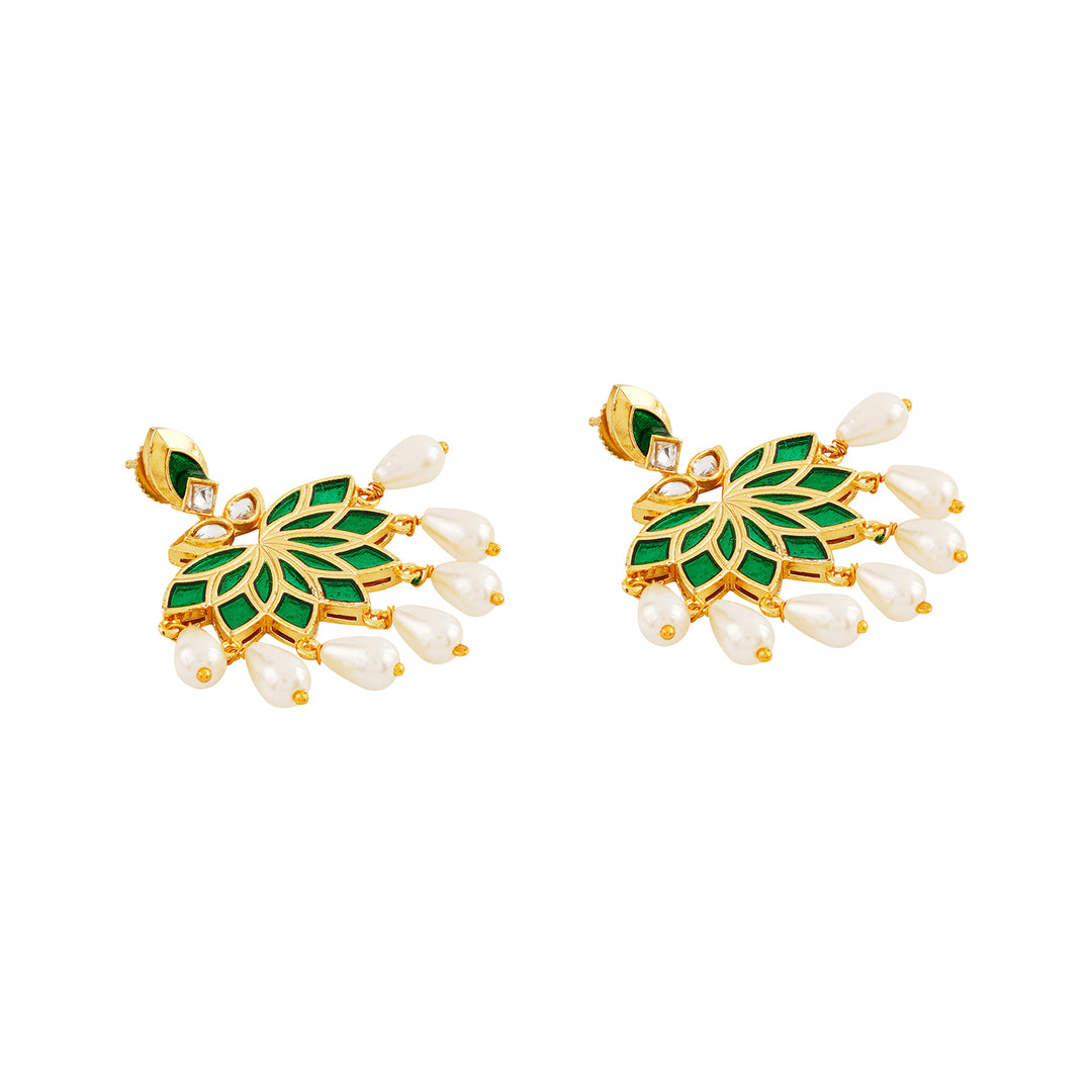 Baby Doll Green Truck Art Earrings