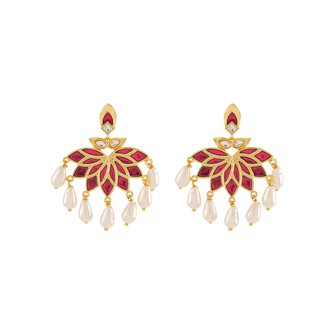 Baby Doll Fuschia Pink Truck Art Earrings
