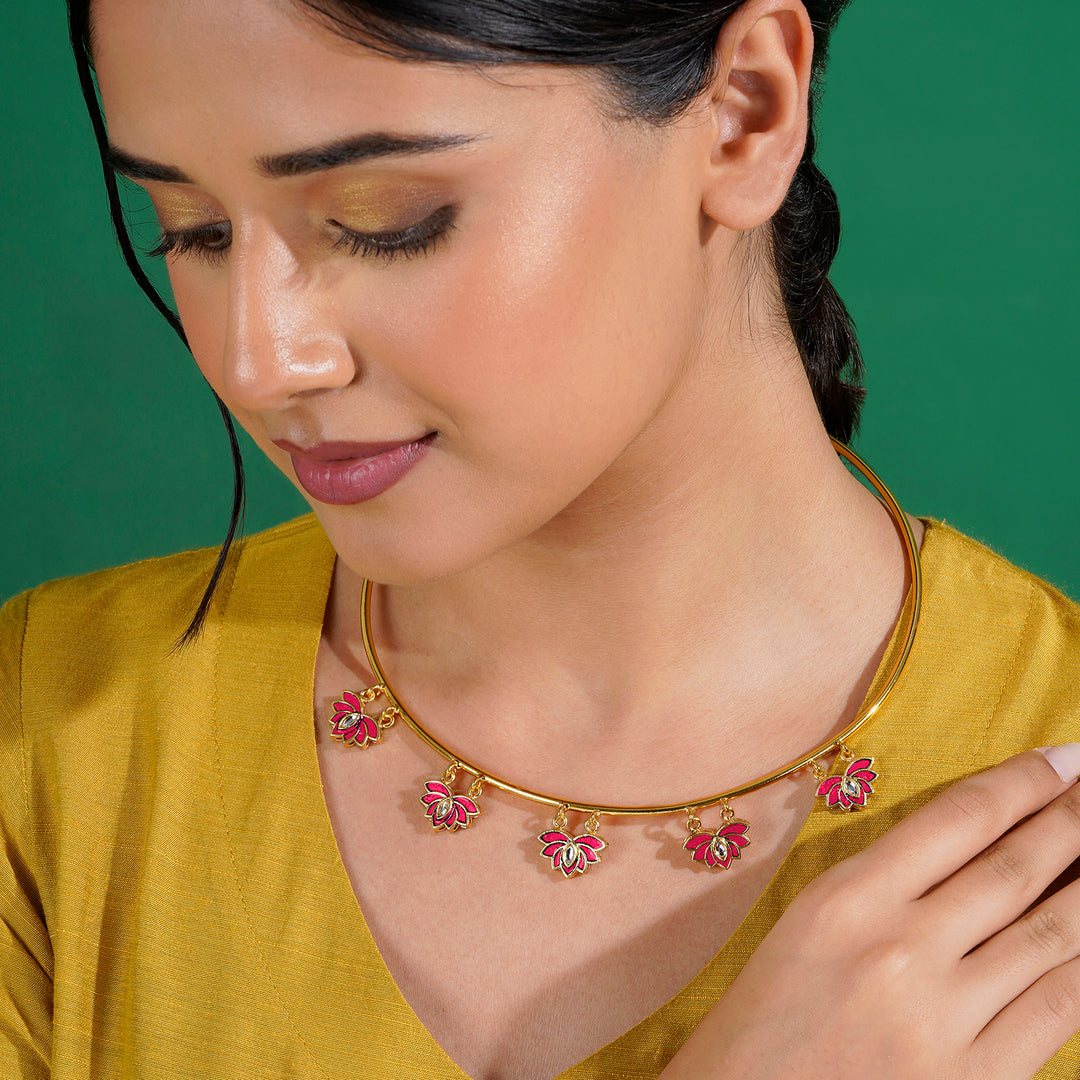 Feeling Jhakaas Fuschia Pink Necklace
